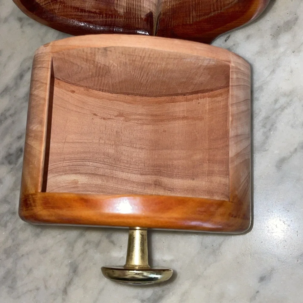 Unique Hand Tooled Bandsaw Box Wood Wooden Drawer‎ Stained Pull Trinket Jewelry